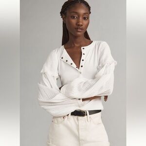 The Andie Ribbed Henley by Pilcro